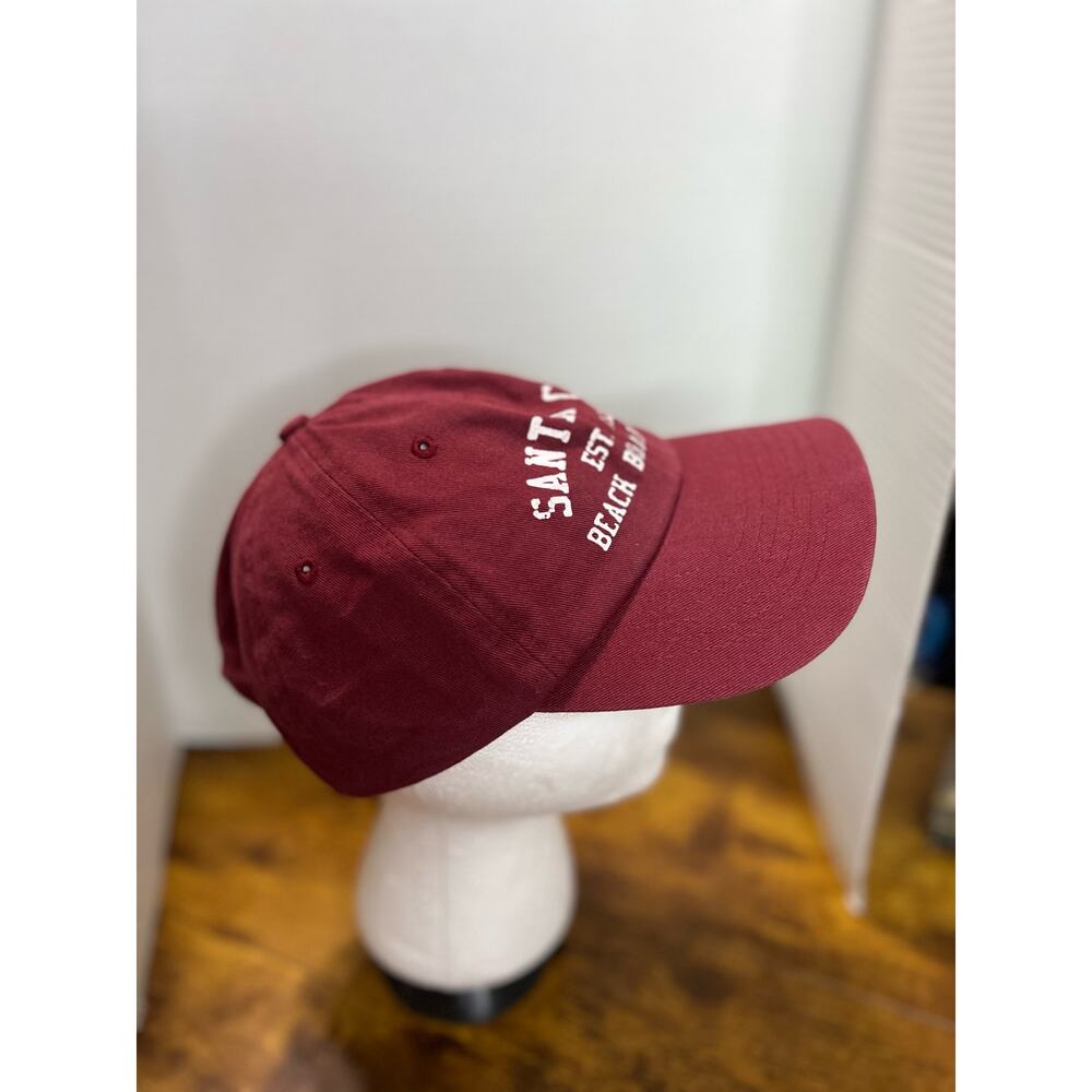 Jhats size adult unisex Santa Cruz burgundy baseball cap hat 0990